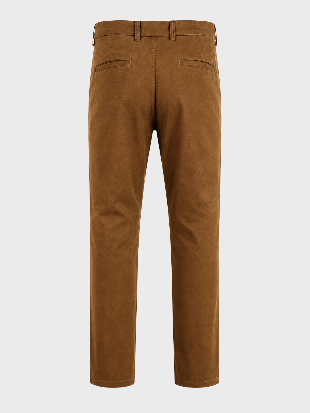 Men's Brown Regular Fit Solid Casual Chinos - Image 8