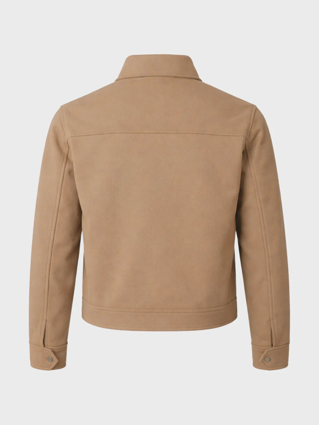 Men's Brown Regular Fit Solid Casual Biker Jacket - Image 5