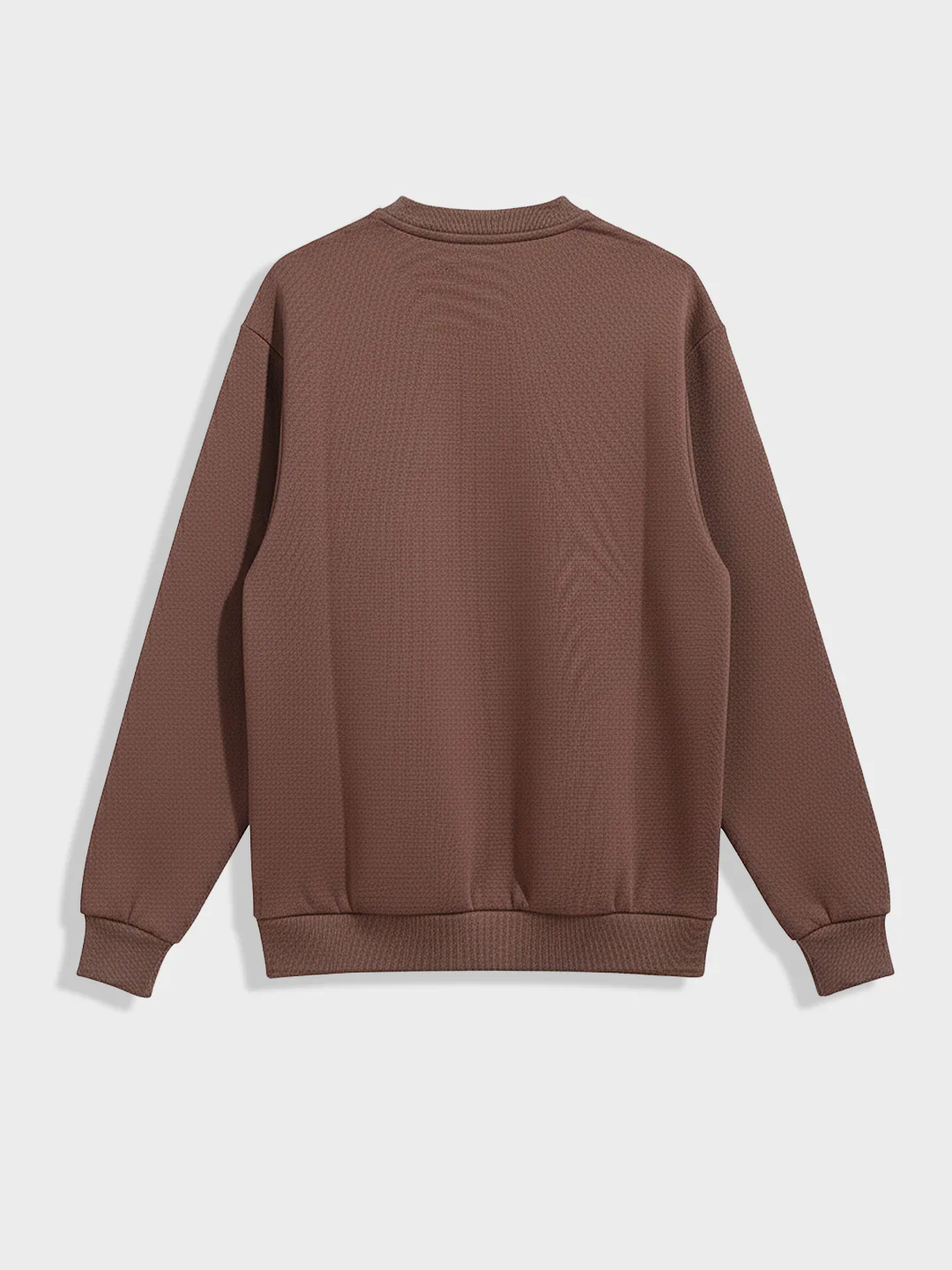 Men's Brown Relaxed Fit Embroided Casual Sweatshirt - Image 5