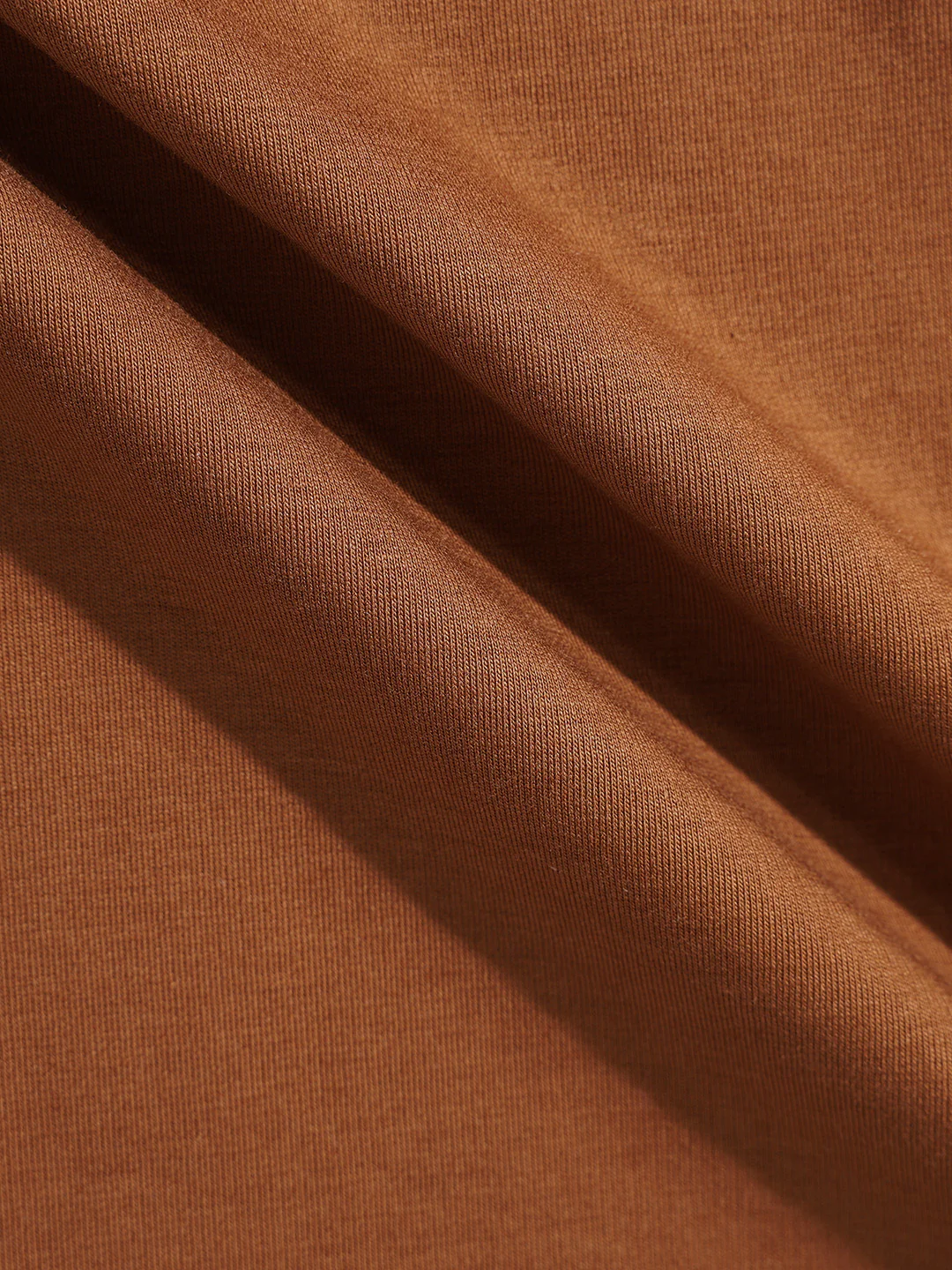 Men's Brown Relaxed Fit Embroided 240 GSM Casual T-Shirt - Image 7