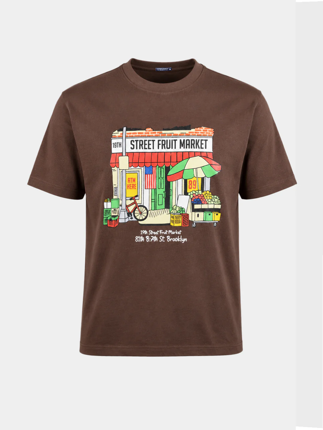 Men's Brown Relaxed Fit Graphic Printed Casual T-Shirt - Image 6