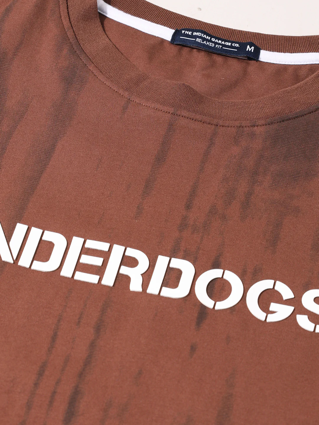 Men's Brown Relaxed Fit Printed Casual T-Shirts - Image 3