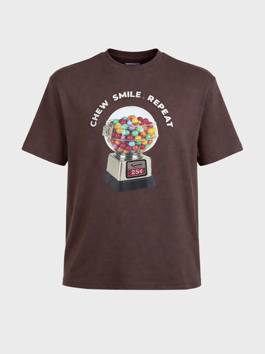 Men's Brown Relaxed Fit Printed Casual T-Shirt - Image 6