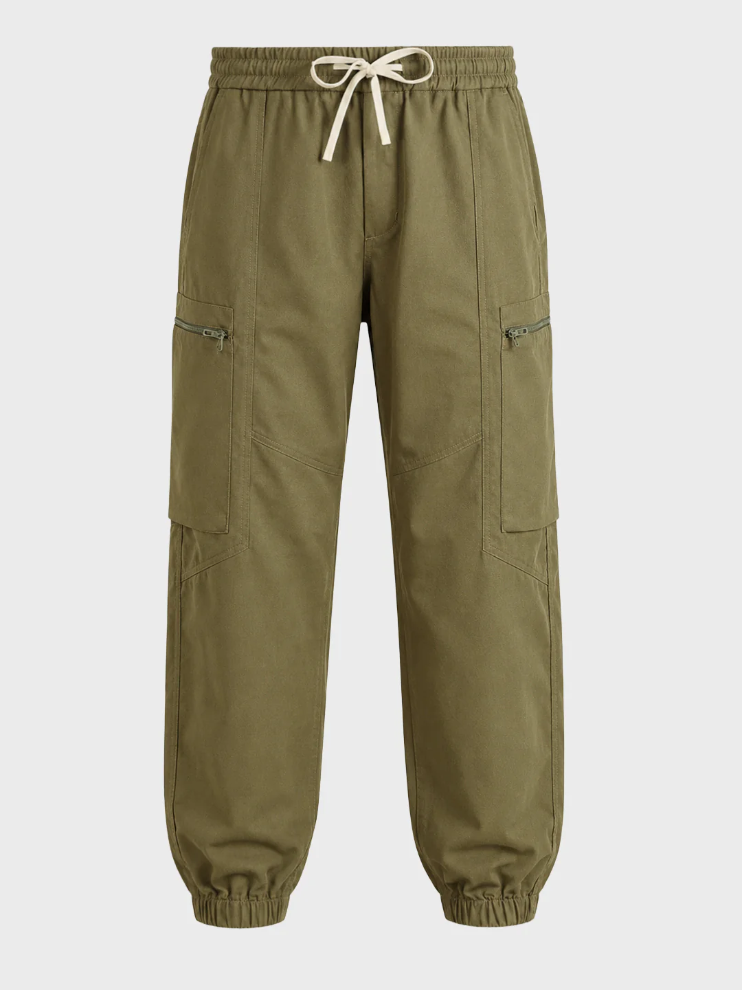 Men's Brown Relaxed Fit Solid Utility Cargo - Image 7