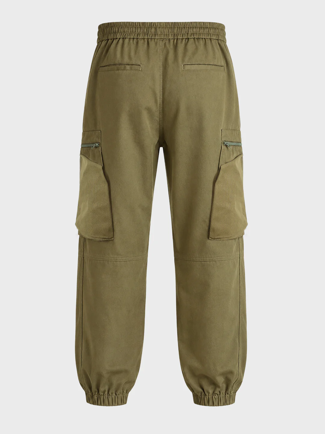 Men's Brown Relaxed Fit Solid Utility Cargo - Image 8