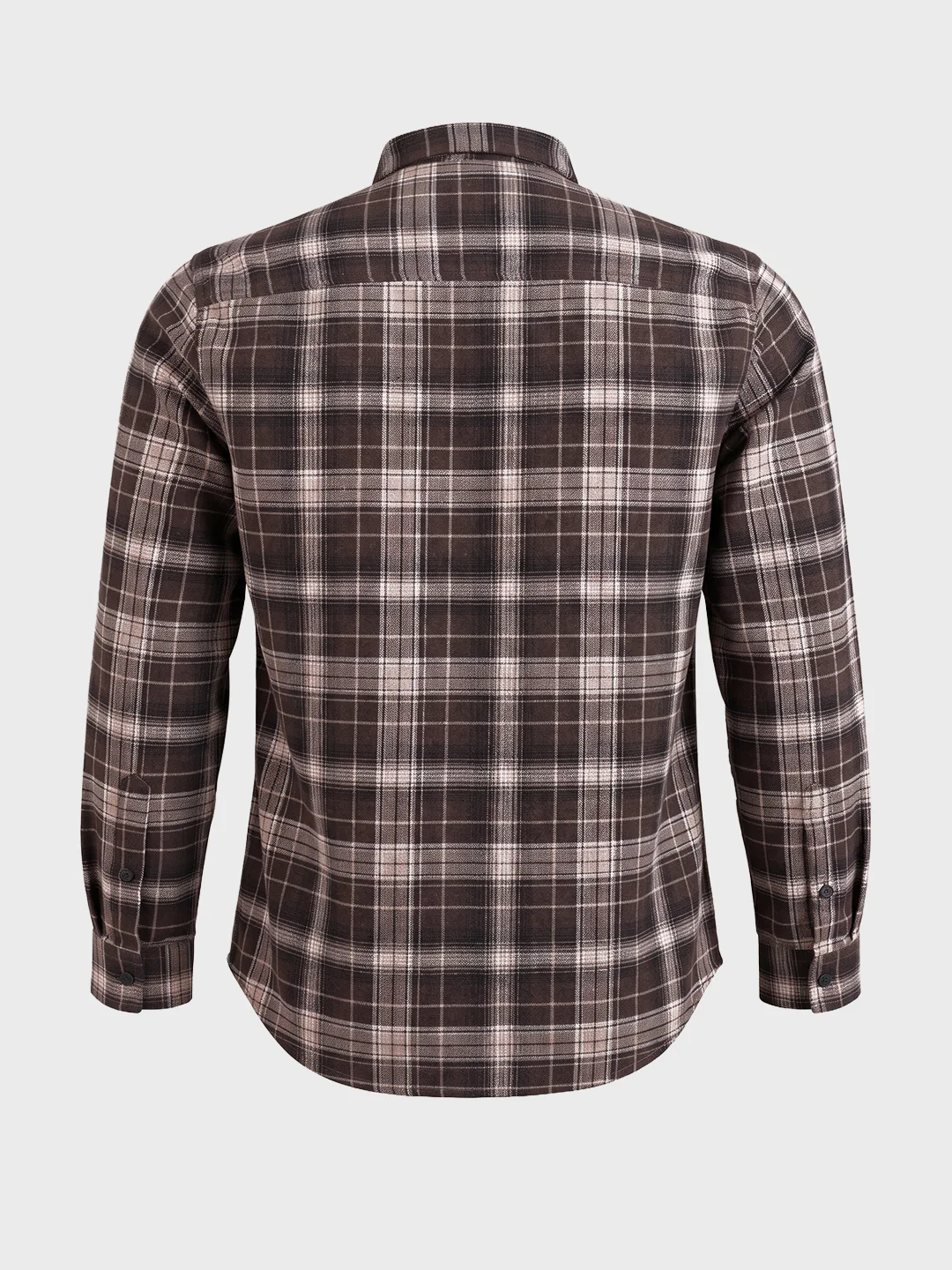 Men's Brown Slim Fit Checkered Casual Shirt - Image 7