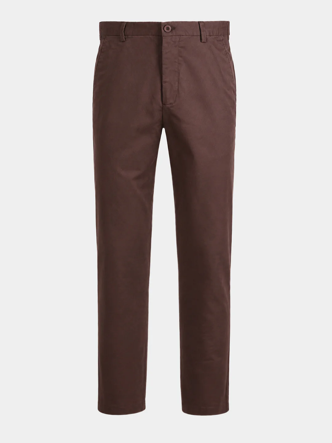 Men's Brown Slim Fit Solid Casual Chinos - Image 7