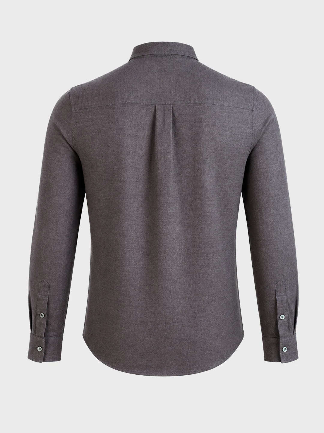 Men's Grey Slim Fit Solid Casual Shirt - Image 7