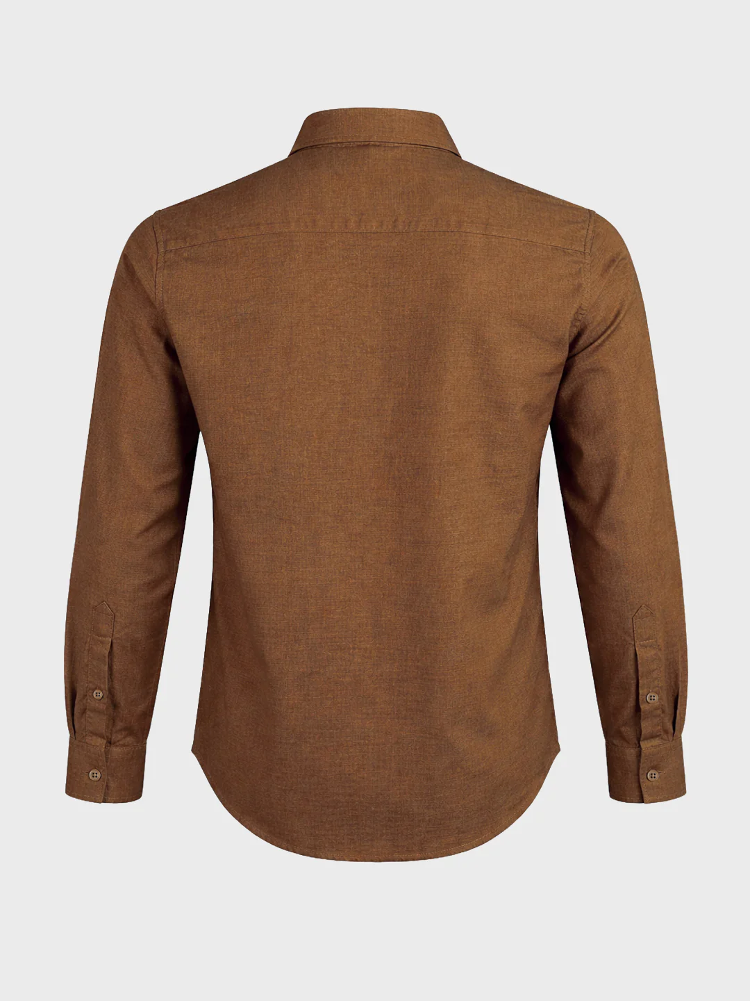 Men's Brown Slim Fit Solid Casual Shirt - Image 7