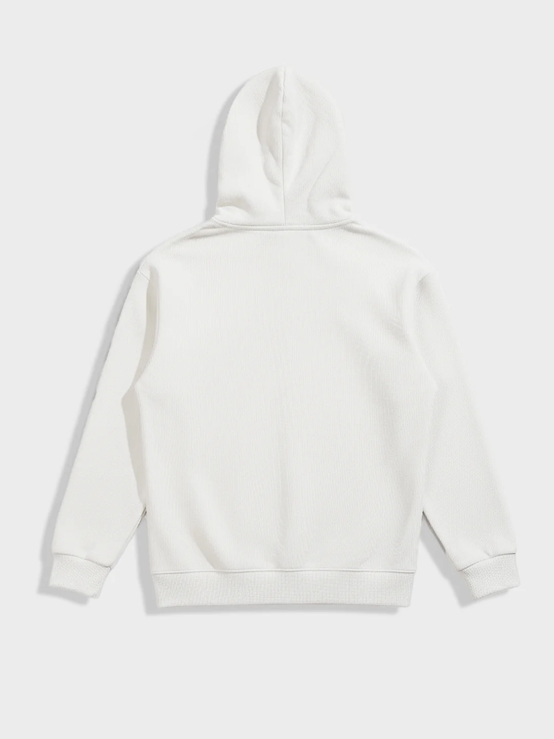 Men's Cream Oversized Fit Embroided Casual Sweatshirt - Image 5