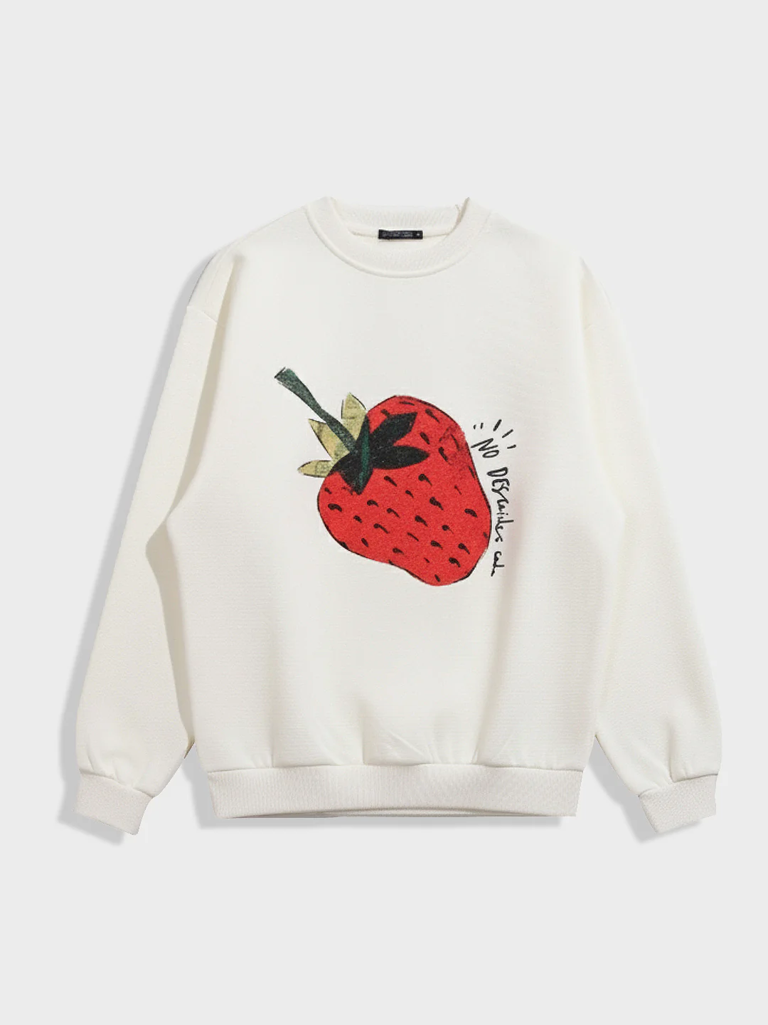 Men's Cream Relaxed Fit Graphic Printed Casual Sweatshirt - Image 4