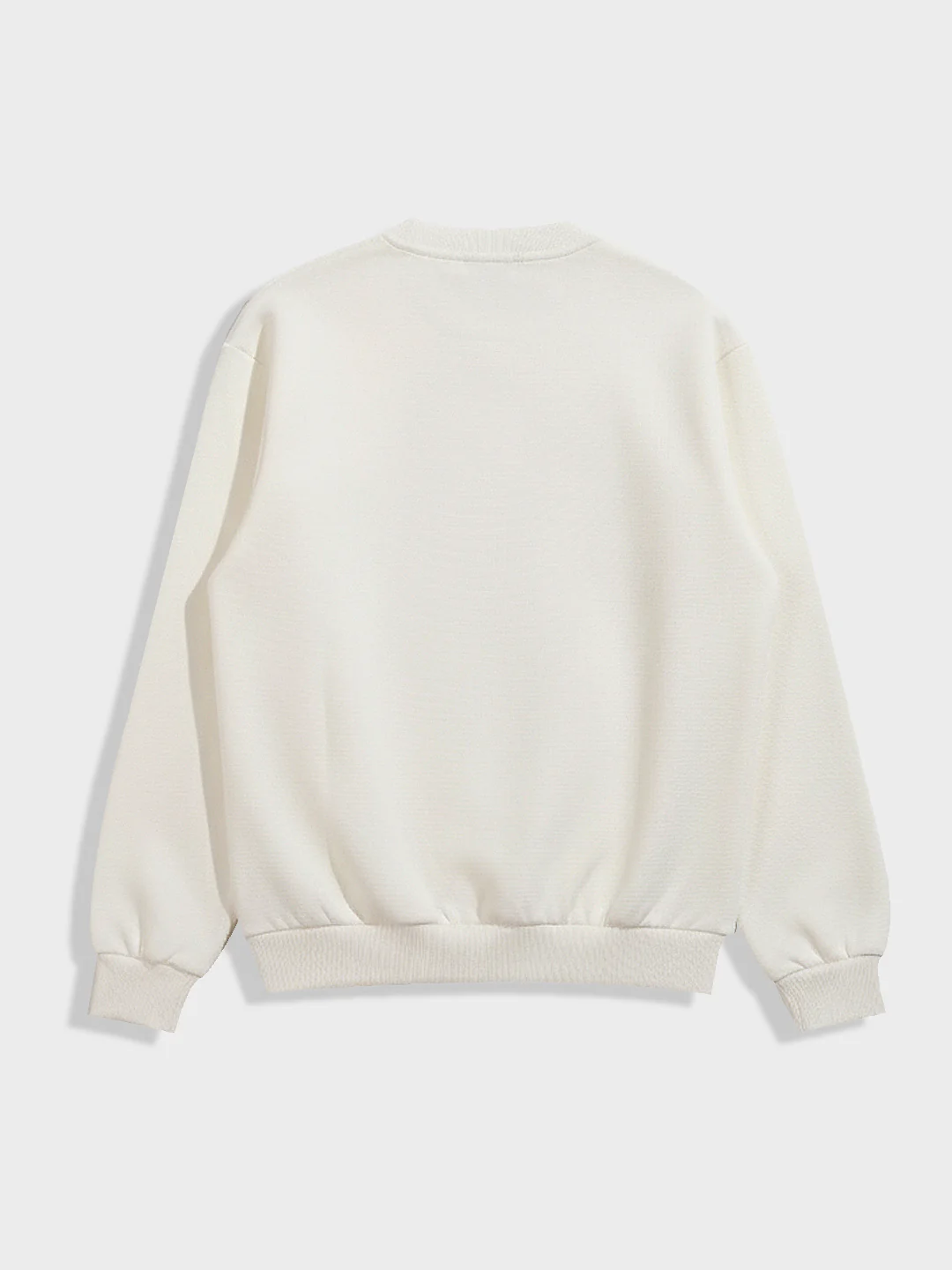Men's Cream Relaxed Fit Graphic Printed Casual Sweatshirt - Image 5