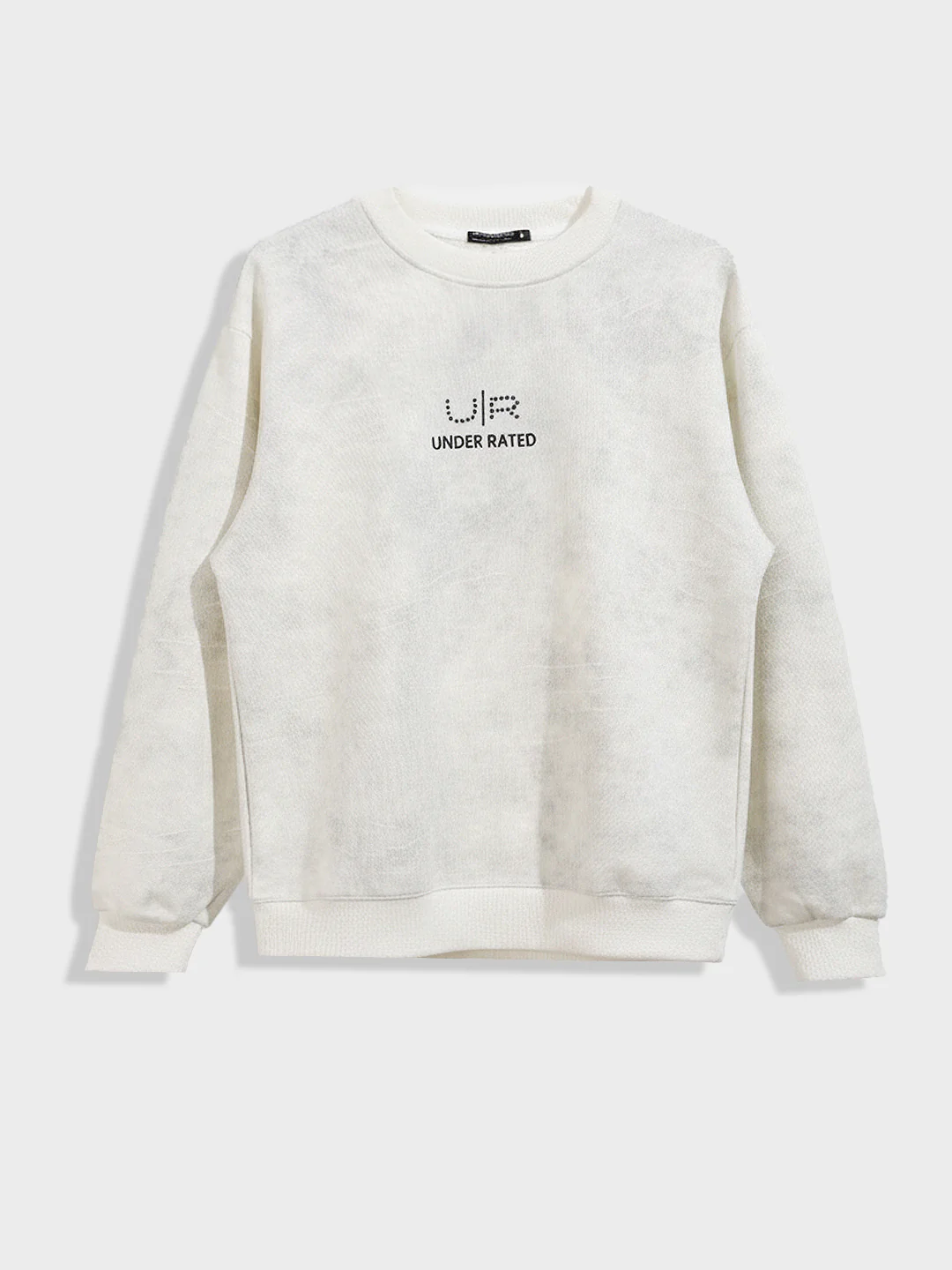 Men's Cream Relaxed Fit Printed Casual Sweatshirt - Image 4