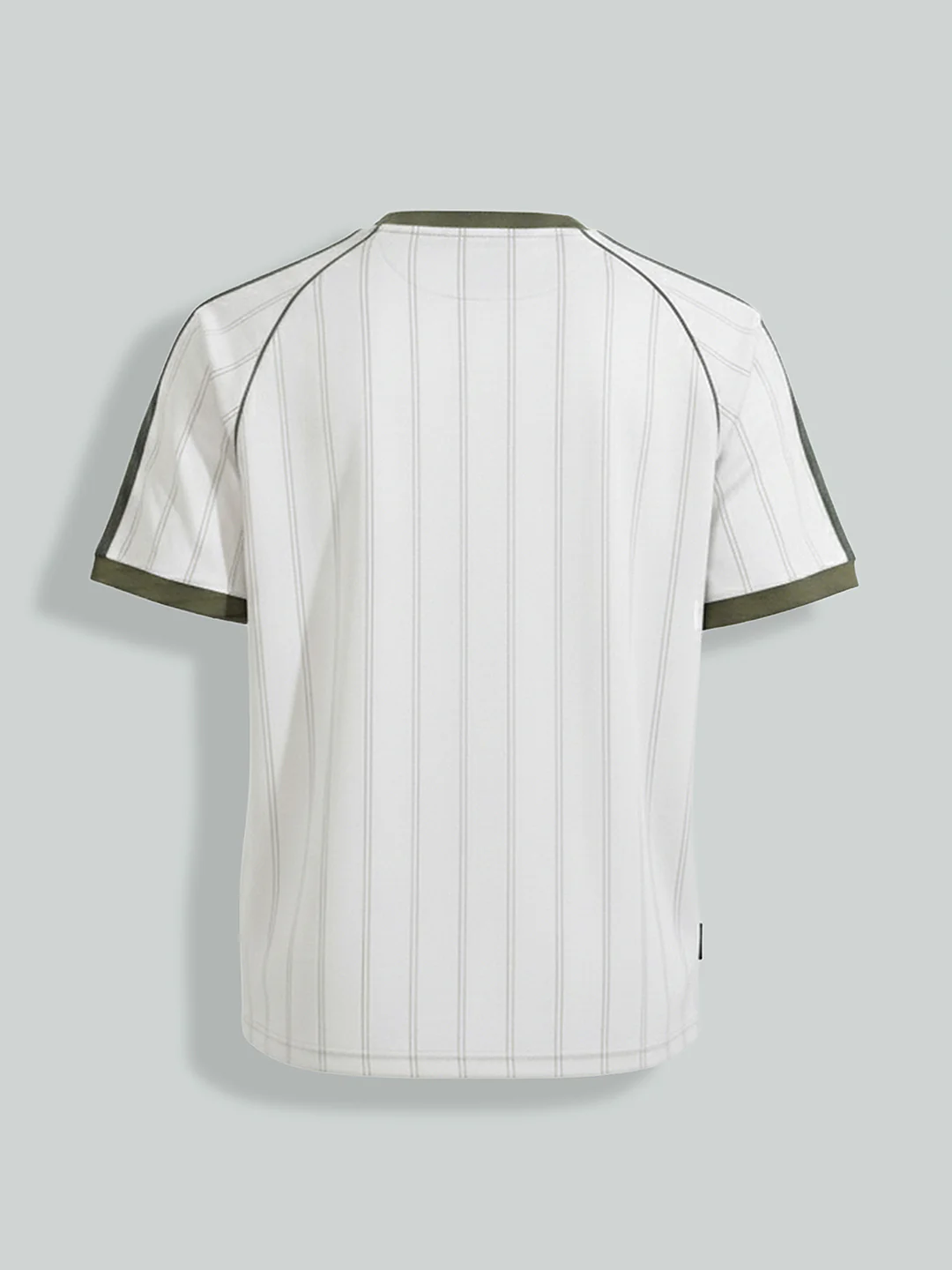 Men's Cream Relaxed Fit Printed 240 GSM Sport Wear T-Shirt - Image 5