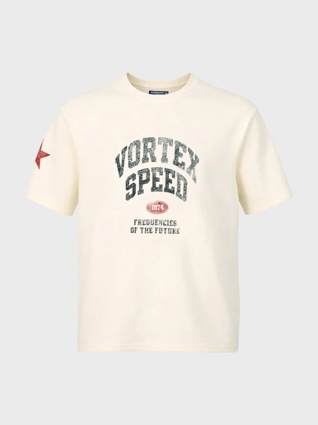Men's Cream Relaxed Fit Solid Casual T-Shirt - Image 5