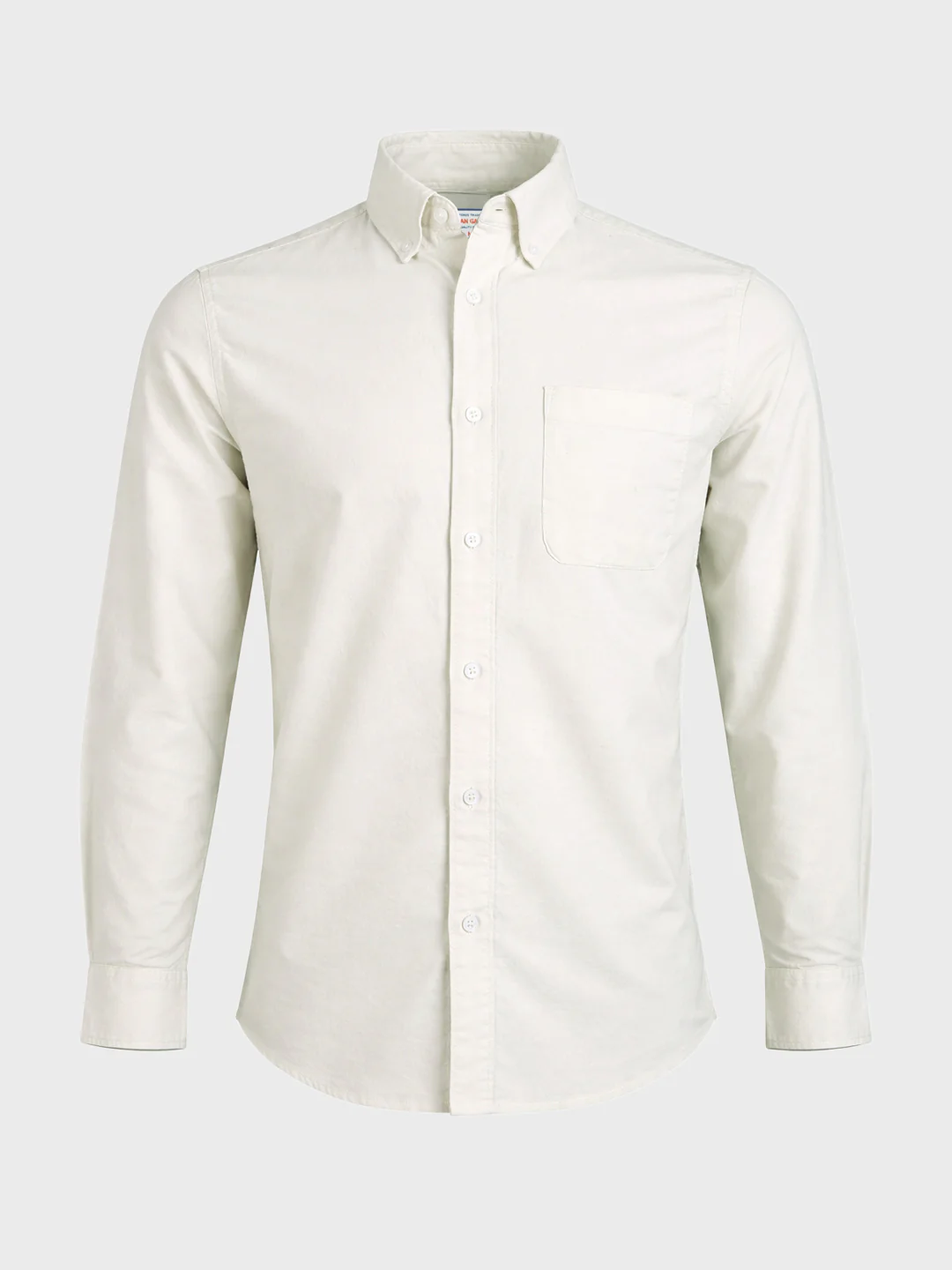 Men's Cream Slim Fit Solid Casual Shirt - Image 6