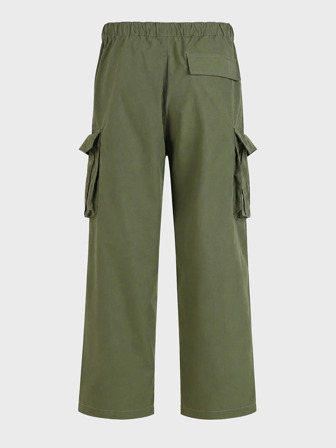 Men's Green Baggy Fit Textured Utility Joggers - Image 8