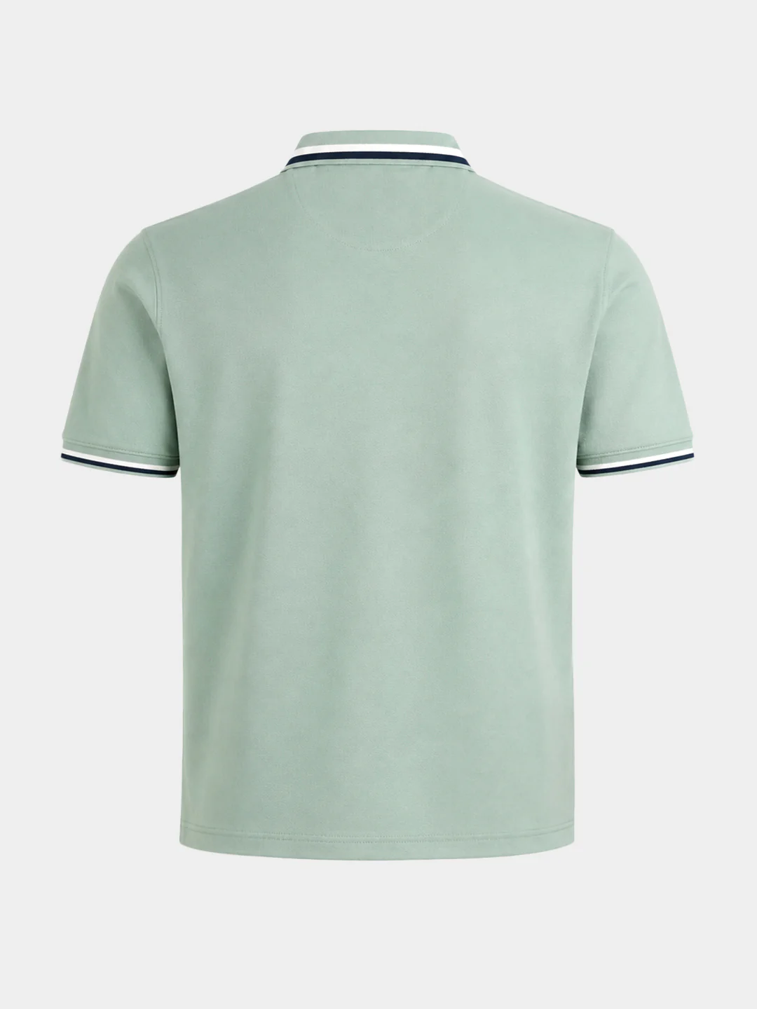 Men's Green Regular Fit Solid Casual Polo T-Shirts - Image 7