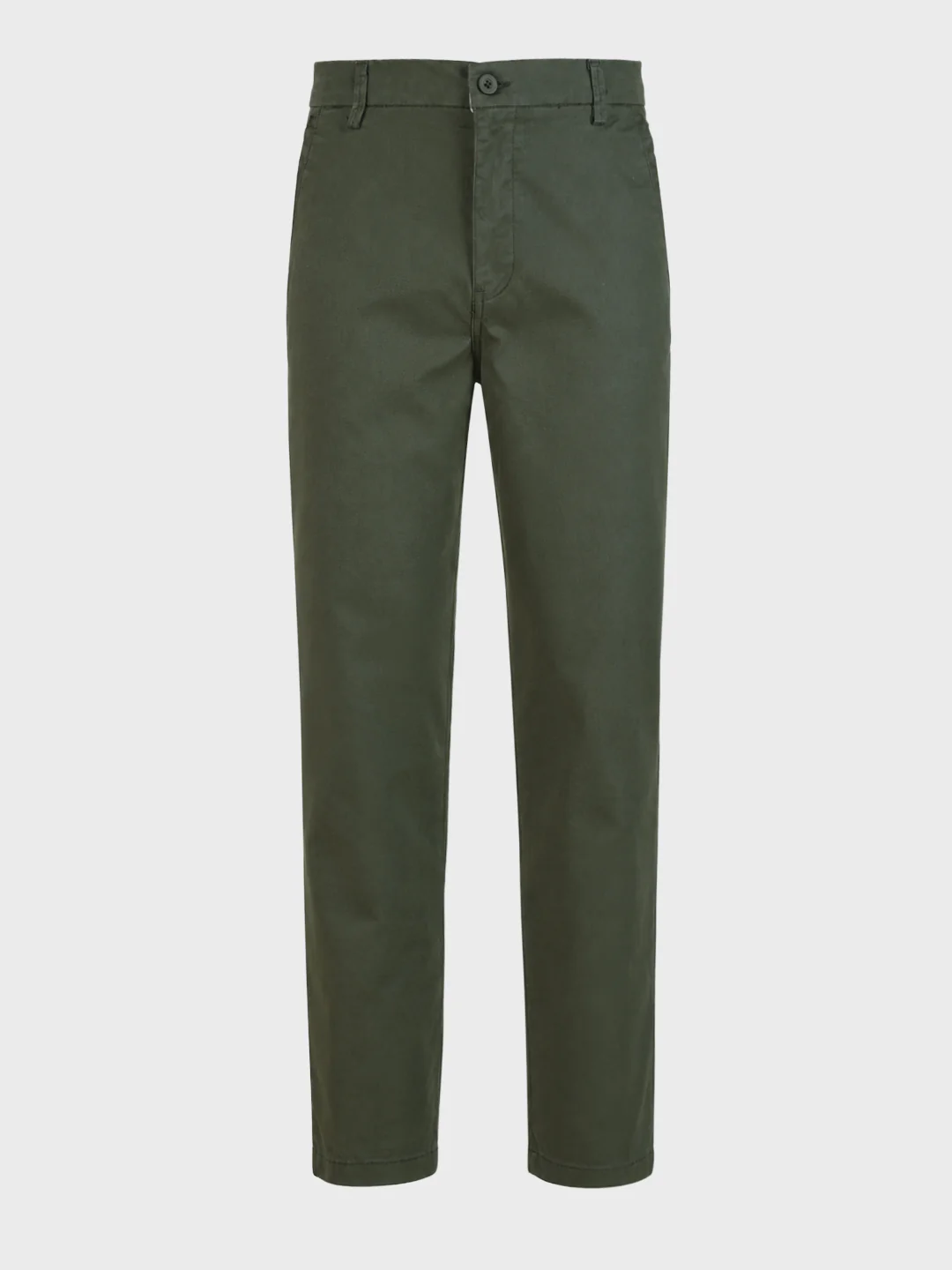 Men's Green Regular Fit Solid Casual Chinos - Image 7