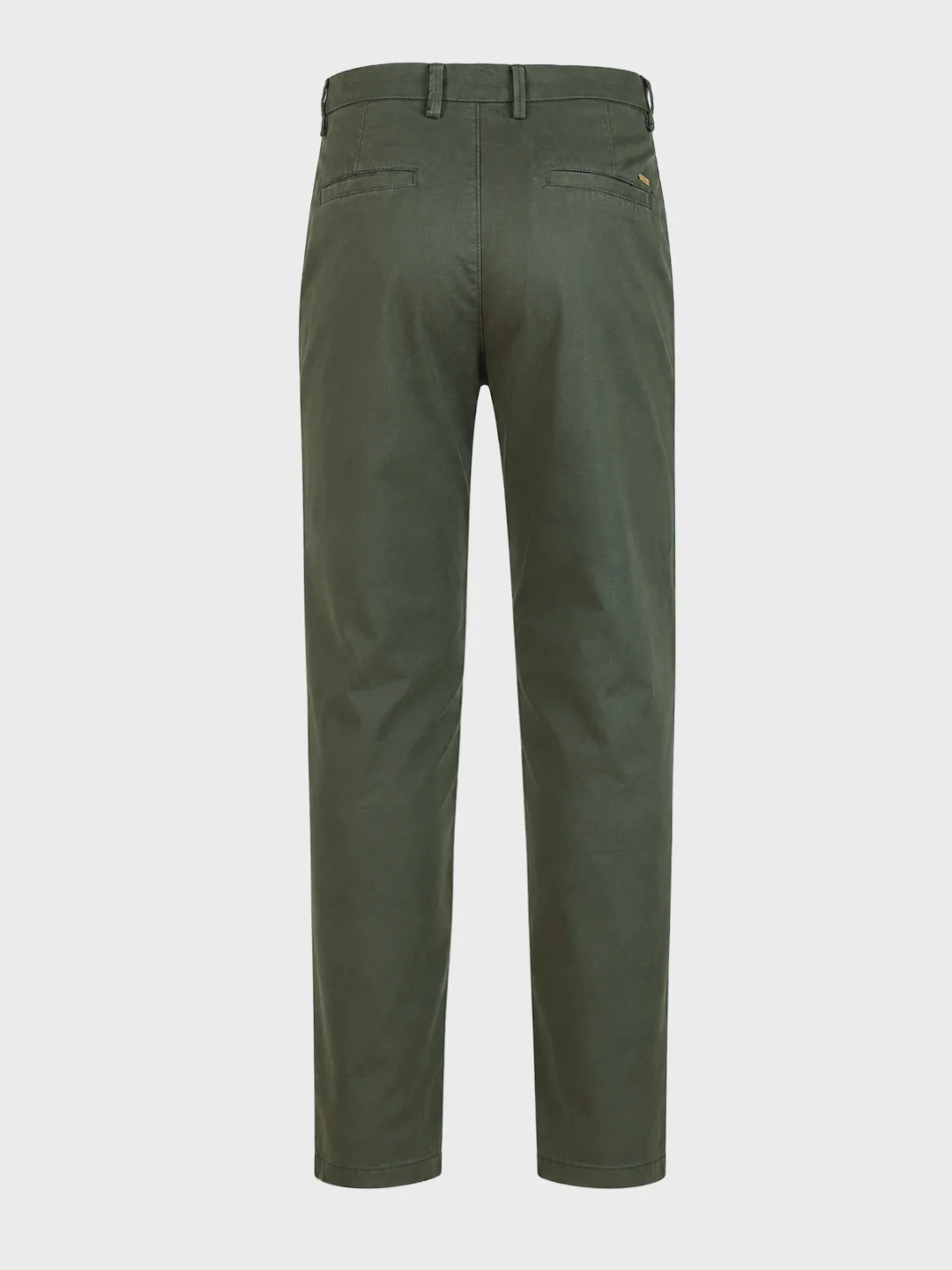 Men's Green Regular Fit Solid Casual Chinos - Image 8