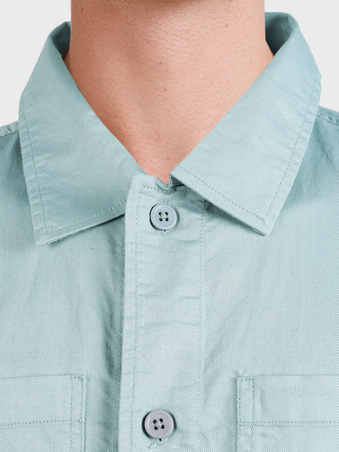 Men's Green Oversized Fit Solid Casual Shirt - Image 3