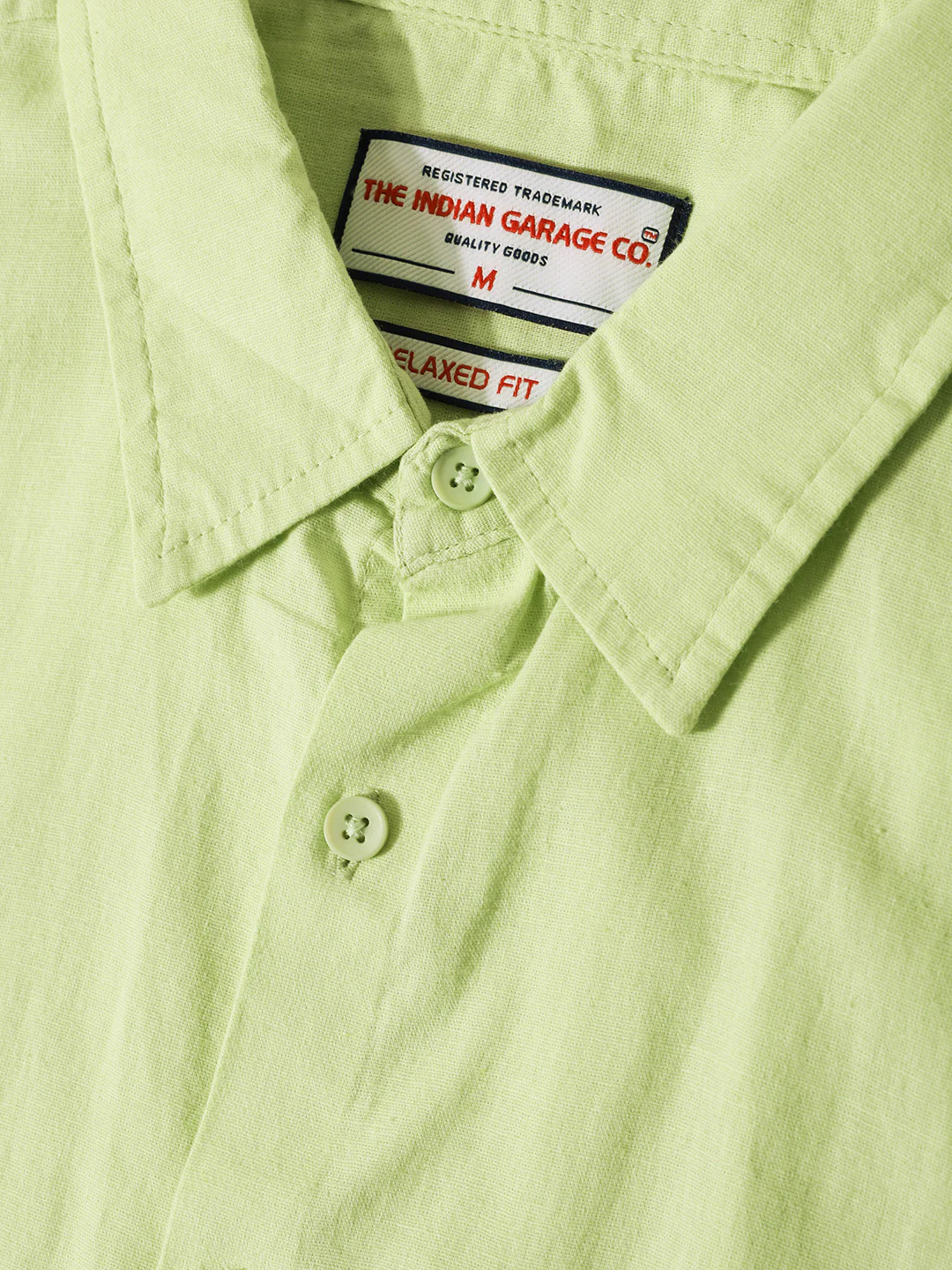 Men's Green Relaxed Fit Casual Shirt - Image 3