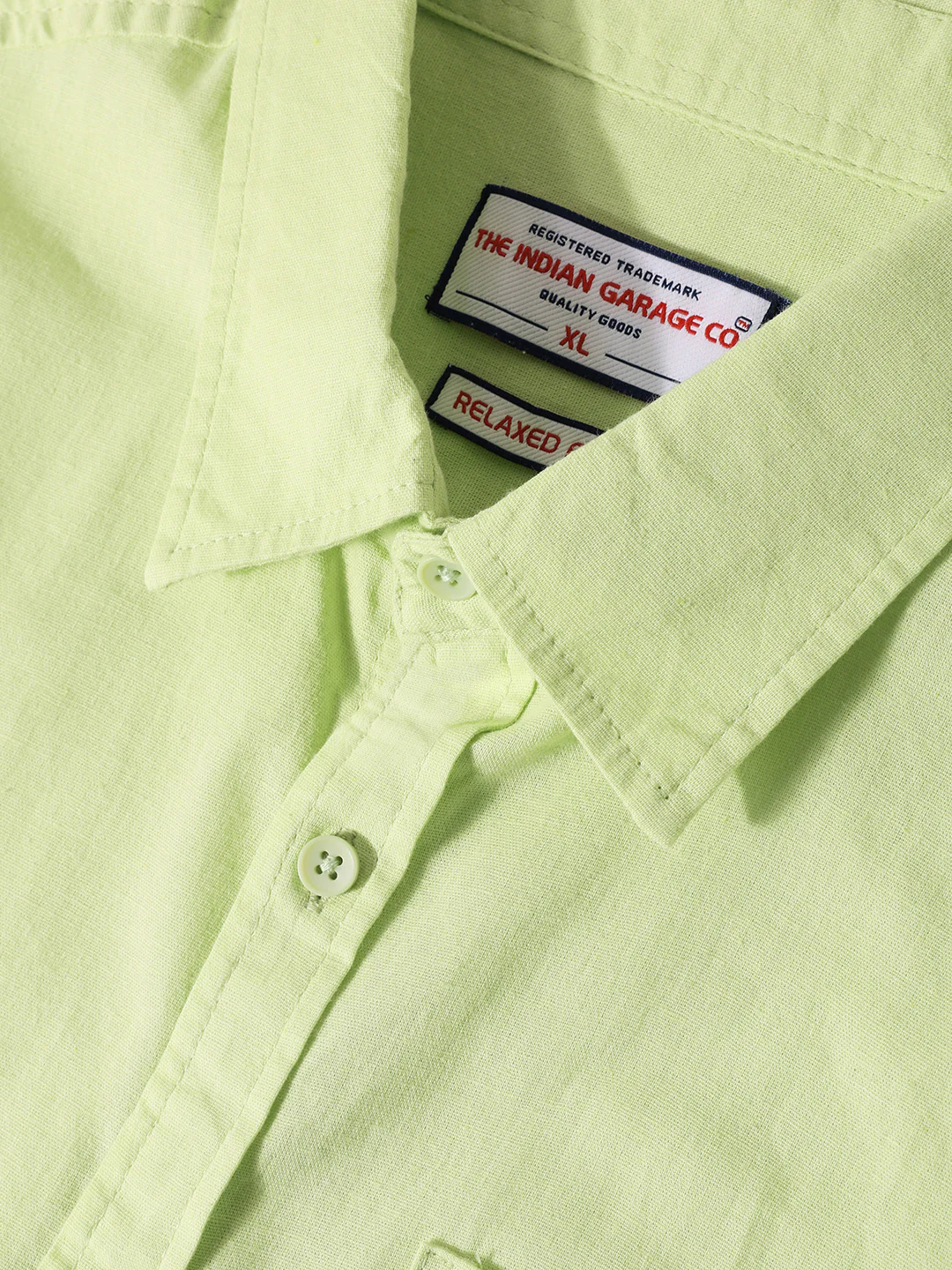 Men's Green Relaxed Fit Casual Shirt - Image 3