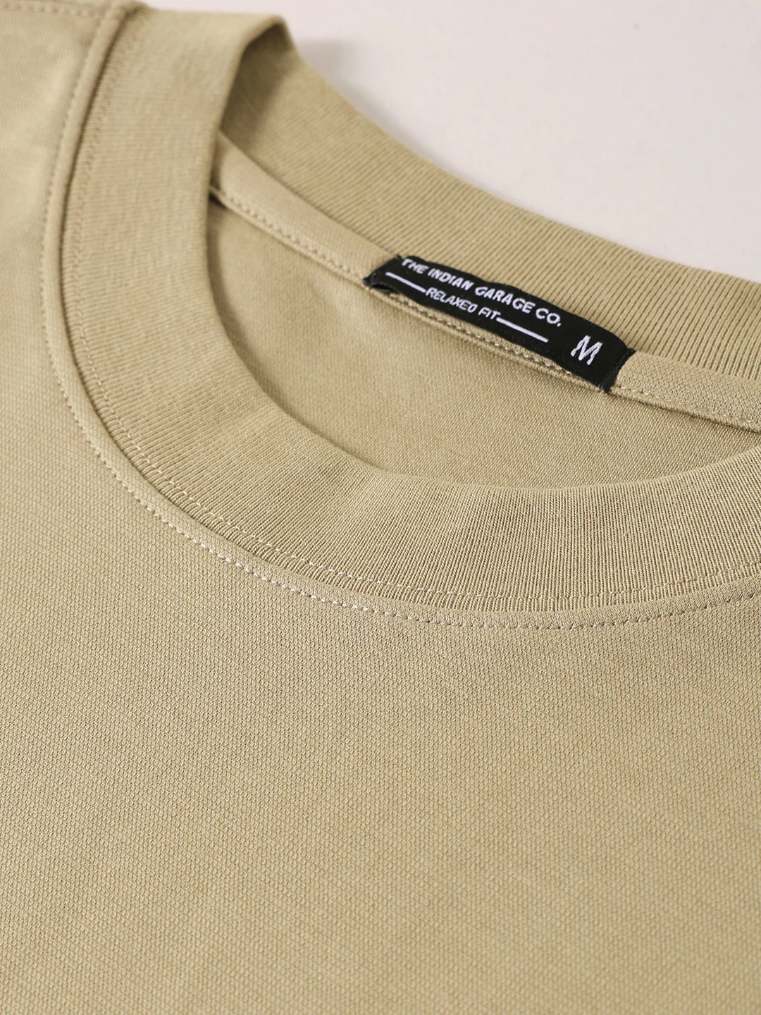 Men's Green Relaxed Fit Embroided 240 GSM Street Wear T-Shirt - Image 8