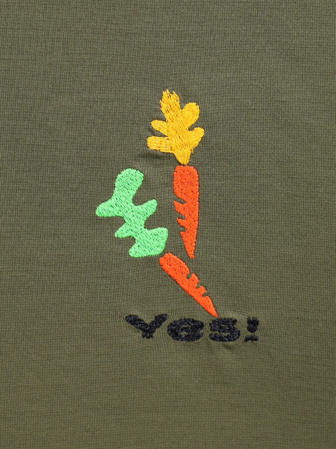 Men's Green Relaxed Fit Embroided 240 GSM Casual T-Shirt - Image 4