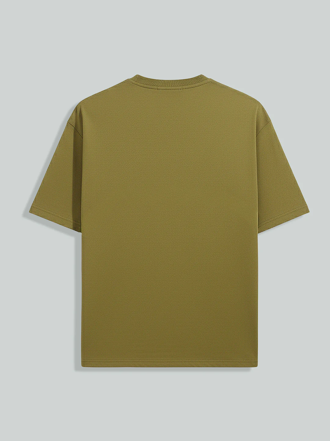 Men's Green Relaxed Fit Embroided 240 GSM Casual T-Shirt - Image 5