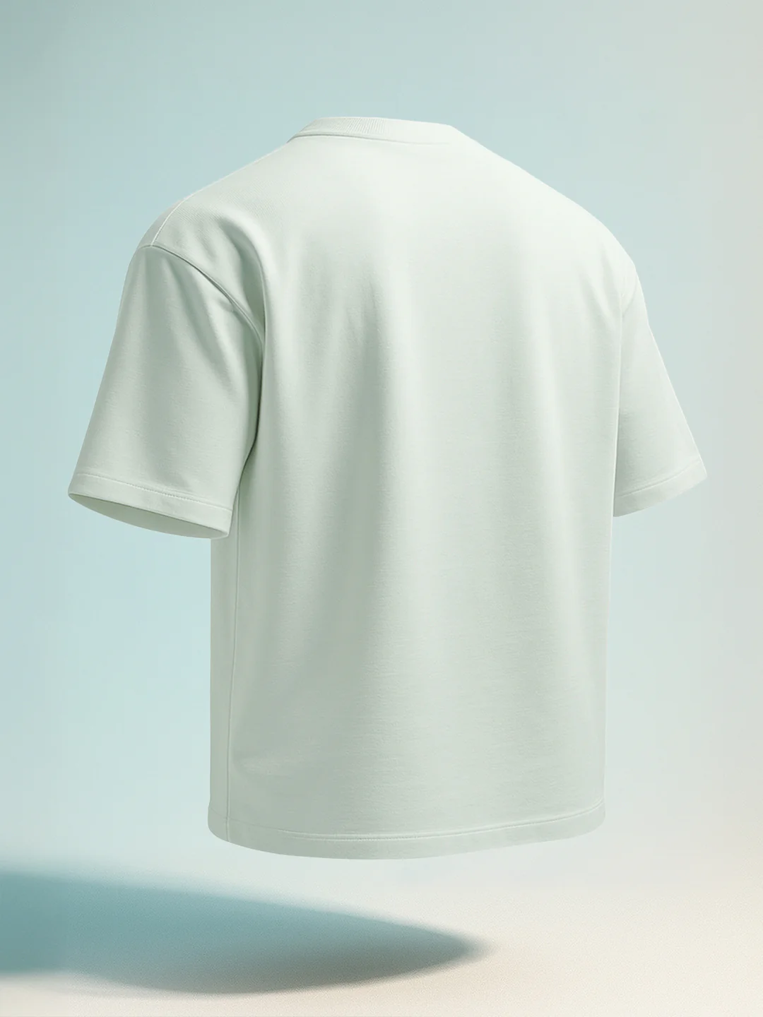 Men's Green Relaxed Fit Embroided 240 GSM Resort Wear T-Shirt - Image 9