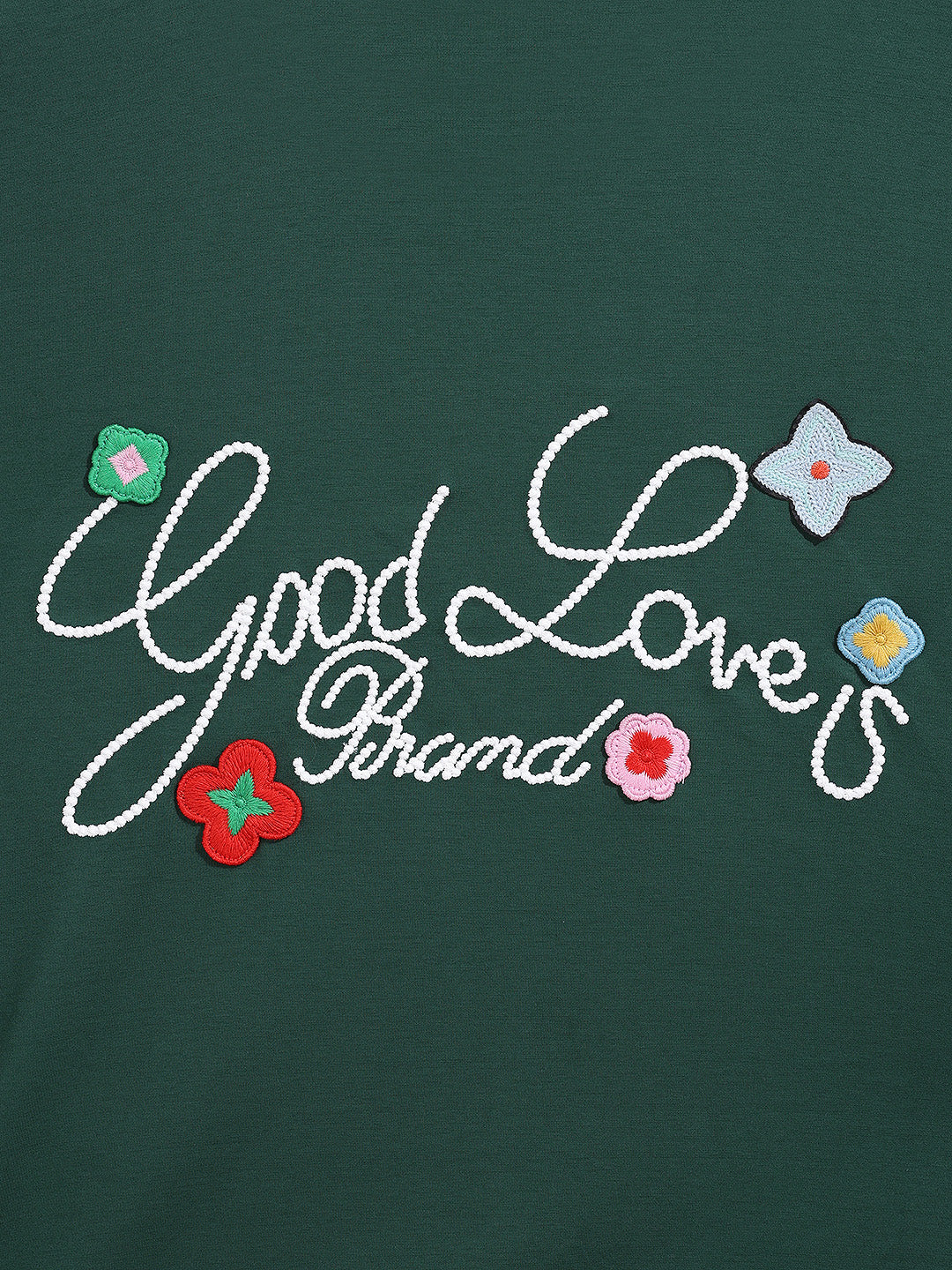 Men's Green Relaxed Fit Embroided 240 GSM Resort Wear T-Shirt - Image 5