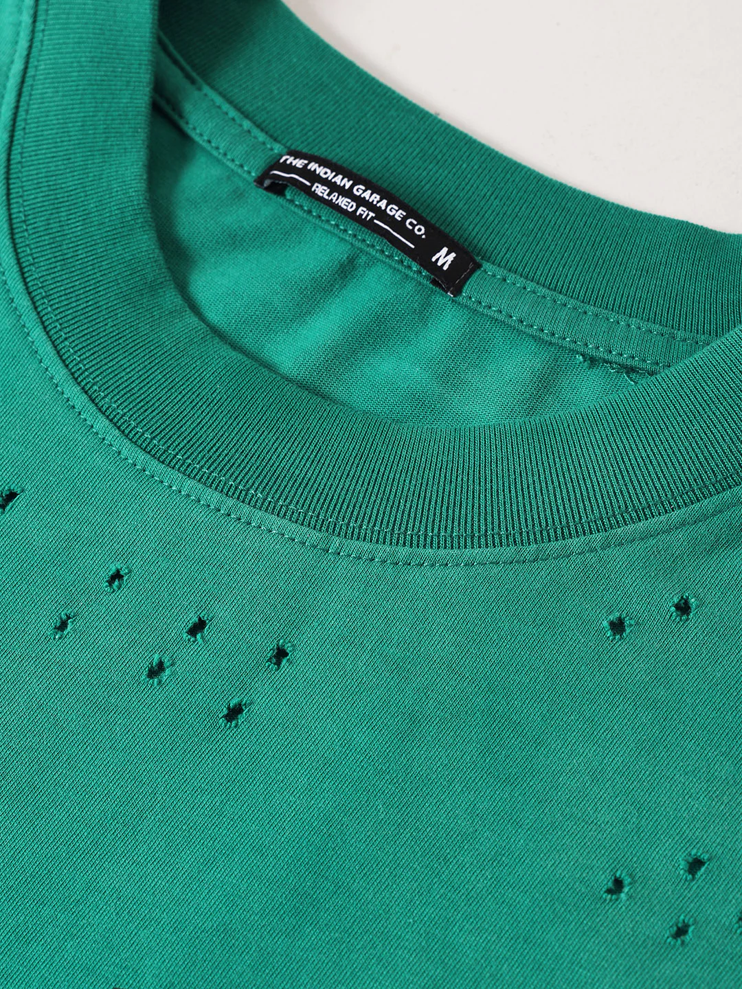 Men's Green Relaxed Fit Graphic Printed 240 GSM Street Wear T-Shirt - Image 3