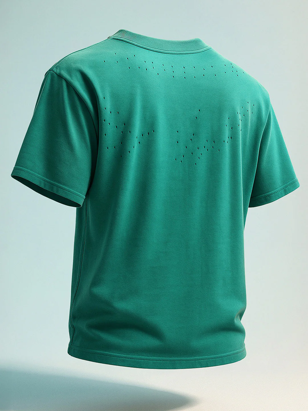 Men's Green Relaxed Fit Graphic Printed 240 GSM Street Wear T-Shirt - Image 7