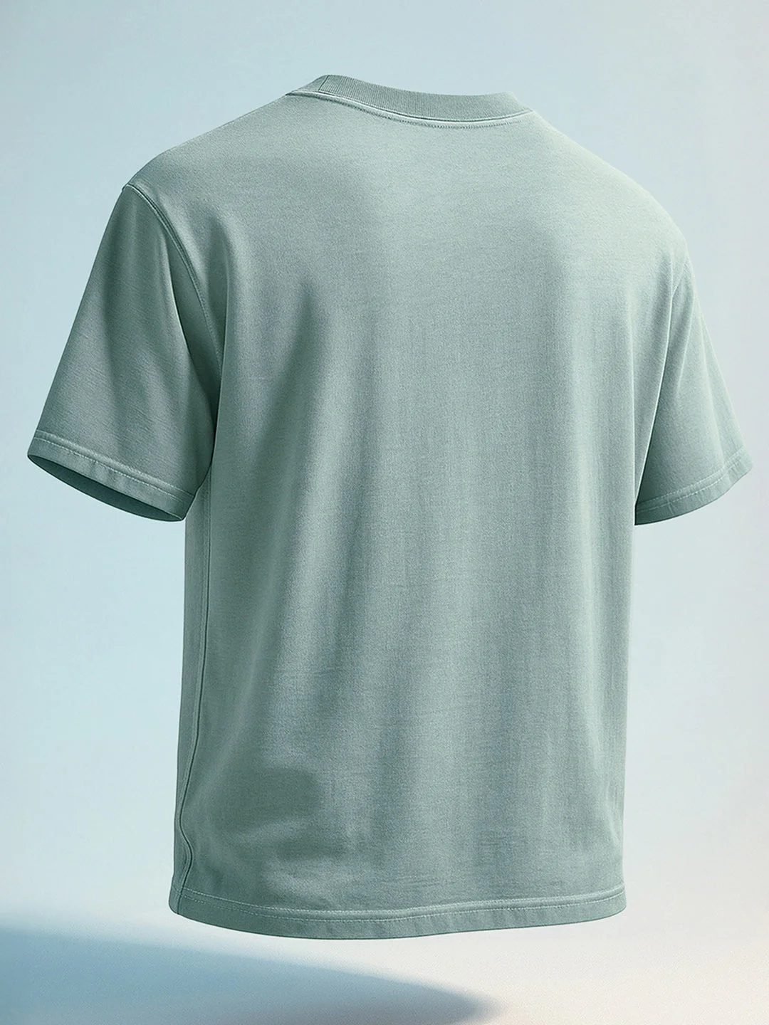 Men's Green Relaxed Fit Graphic Printed 240 GSM Street Wear T-Shirt - Image 7