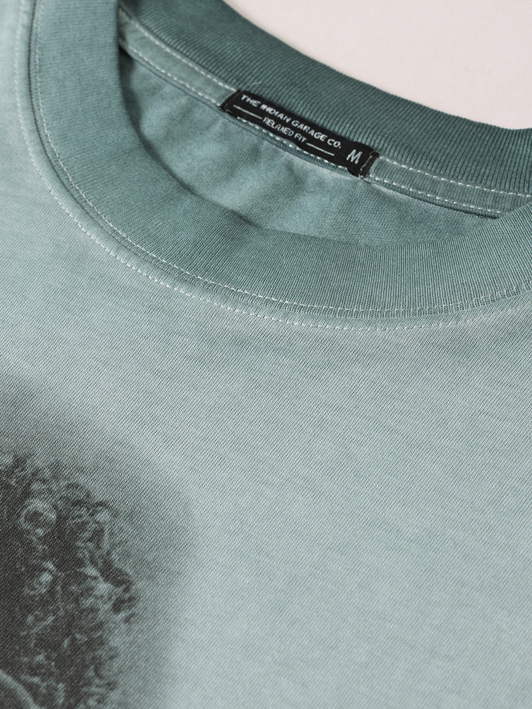 Men's Green Relaxed Fit Graphic Printed 240 GSM Street Wear T-Shirt - Image 3