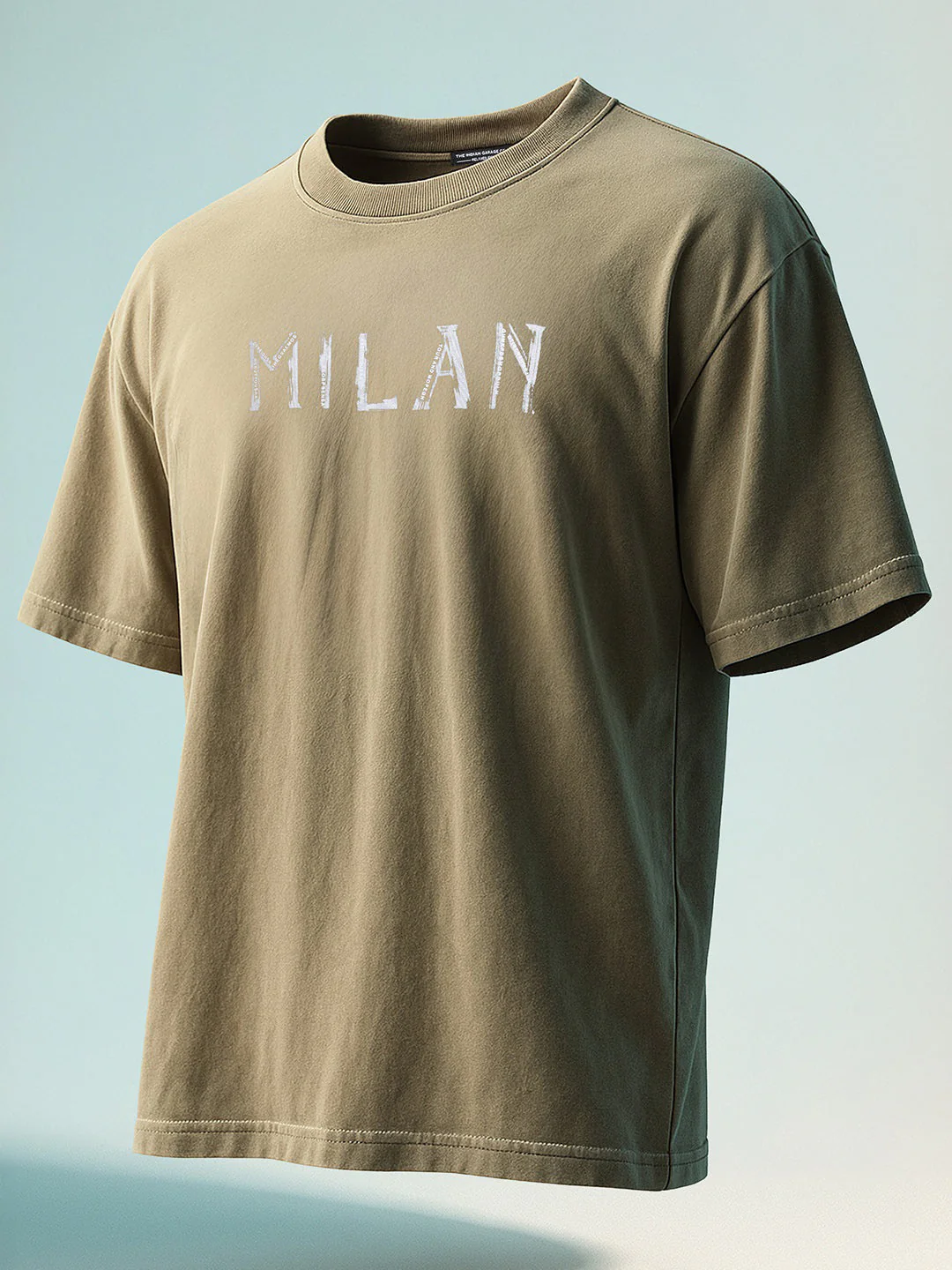 Men's Green Relaxed Fit Graphic Printed 240 GSM Street Wear T-Shirt - Image 6