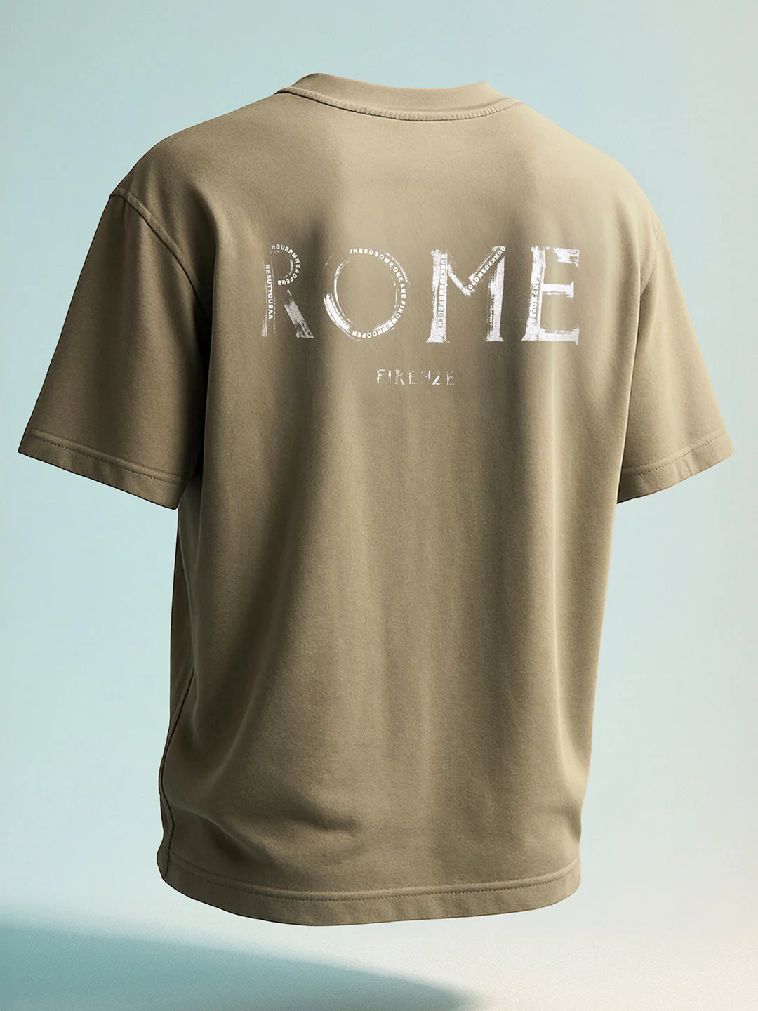 Men's Green Relaxed Fit Graphic Printed 240 GSM Street Wear T-Shirt - Image 7