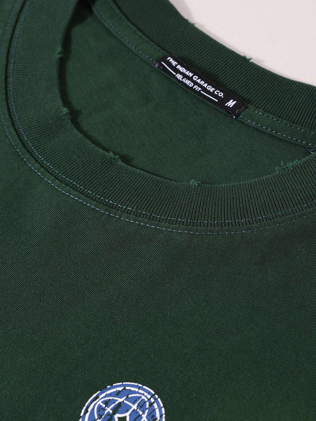 Men's Green Relaxed Fit Graphic Printed 240 GSM Street Wear T-Shirt - Image 8