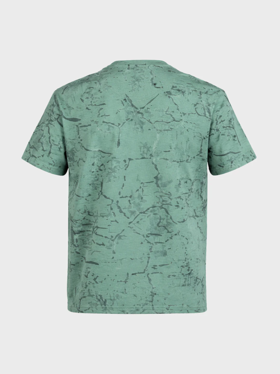 Men's Green Relaxed Fit Printed Casual T-Shirts - Image 6