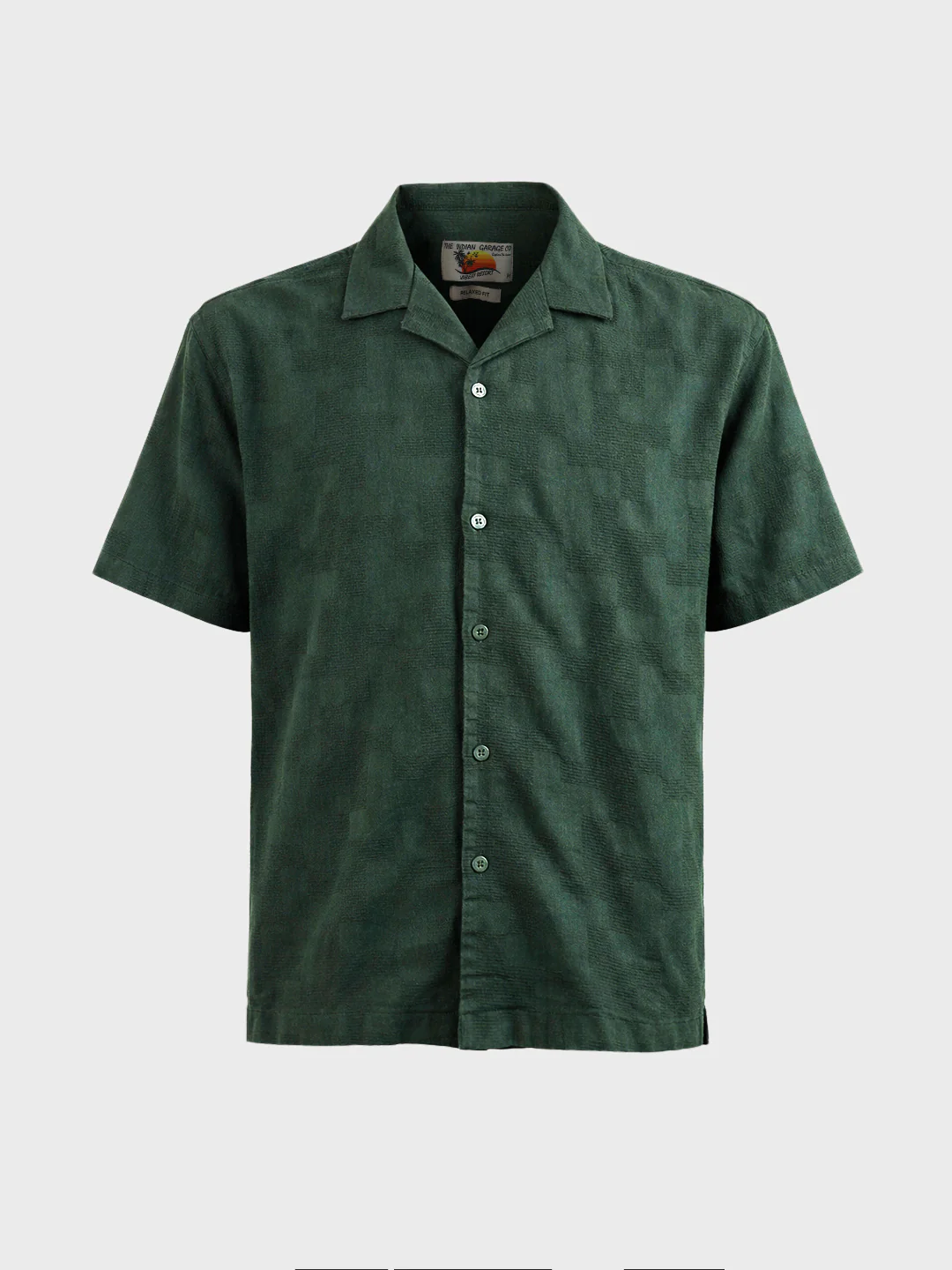 Men's Green Relaxed Fit Solid Casual Shirt - Image 6