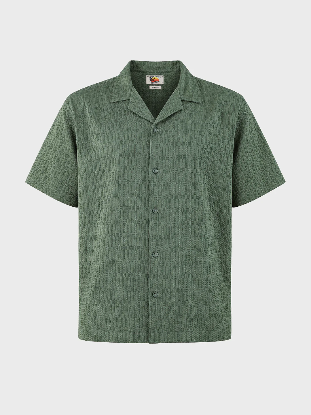 Men's Green Relaxed Fit Solid Casual Shirt - Image 6
