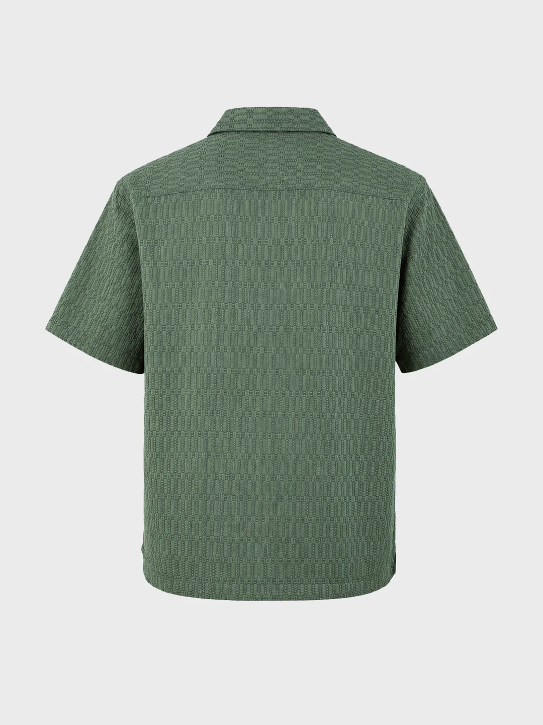 Men's Green Relaxed Fit Solid Casual Shirt - Image 7