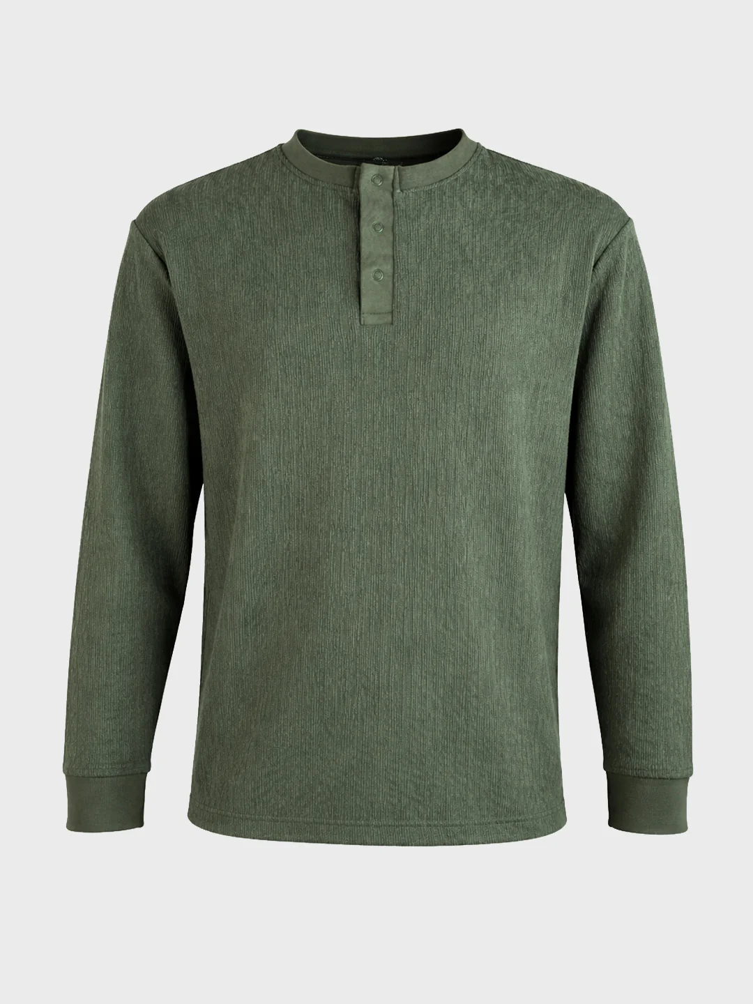 Men's Green Relaxed Fit Solid Casual T-Shirts - Image 6