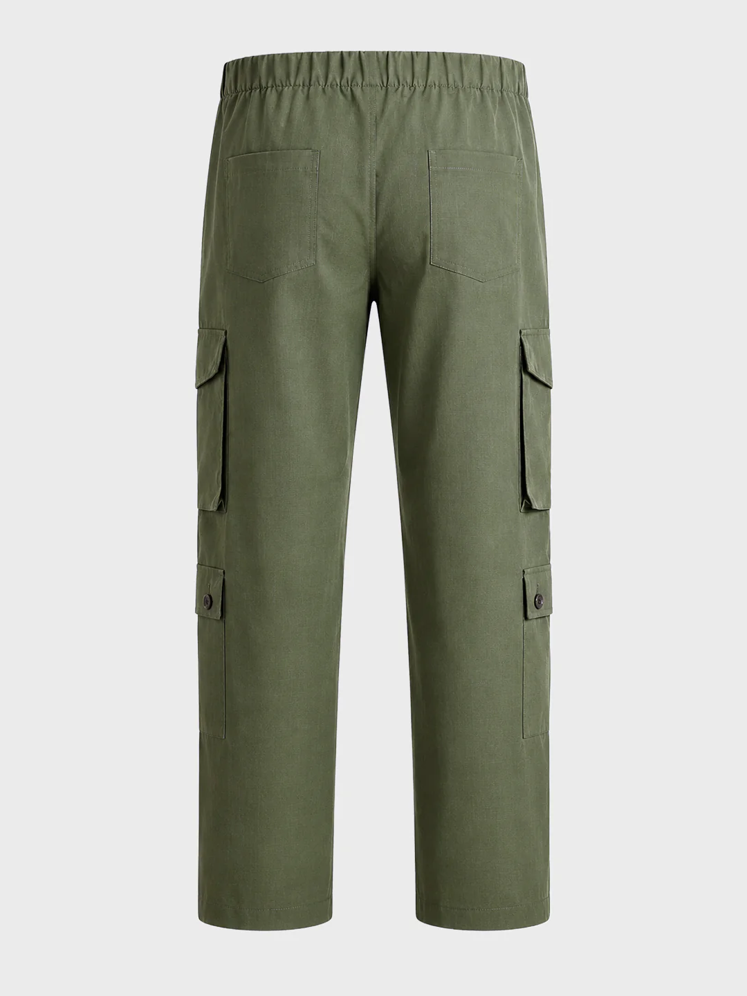 Men's Green Relaxed Fit Textured Utility Cargo - Image 8