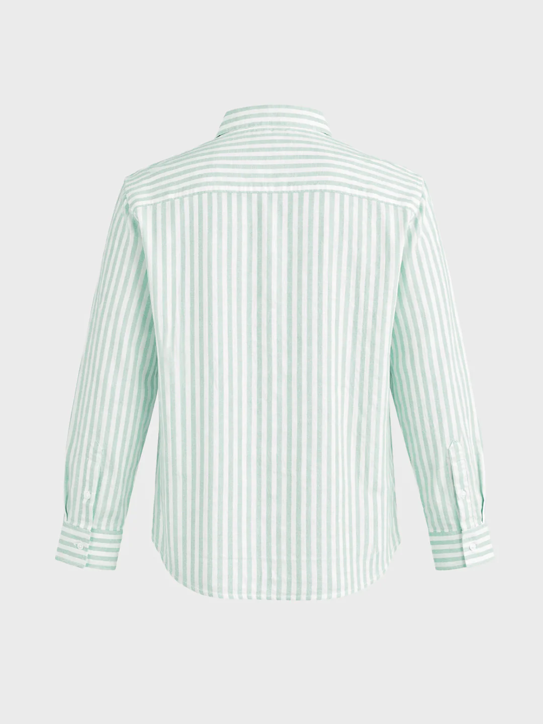 Men's Green Super Relaxed Fit Vertical Stripes Casual Shirt - Image 7