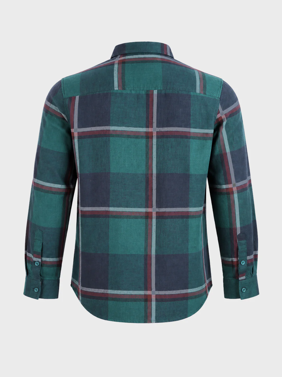 Men's Green Slim Fit Checked Casual Shirt - Image 7