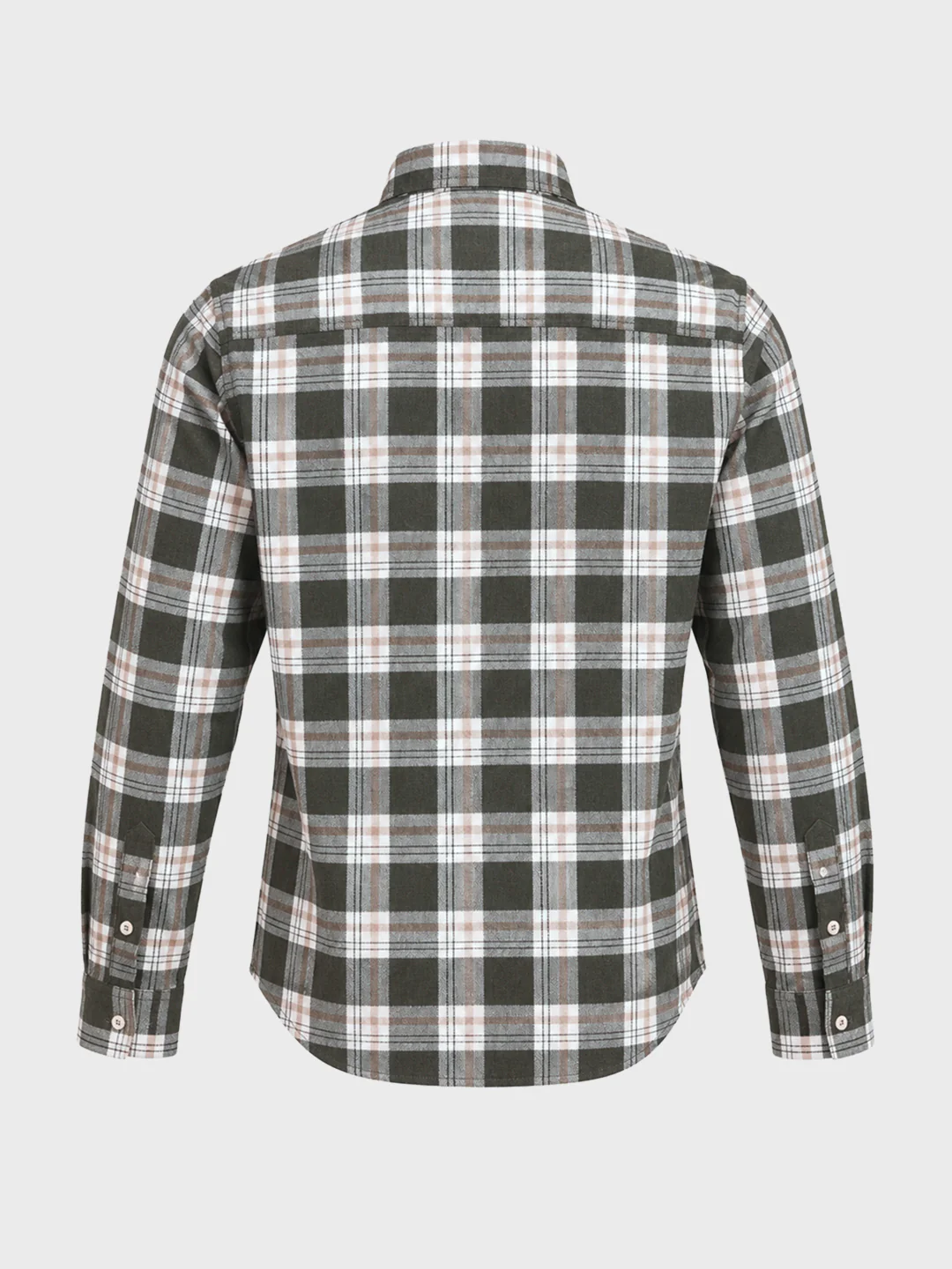 Men's Green Slim Fit Checkered Casual Shirt - Image 7