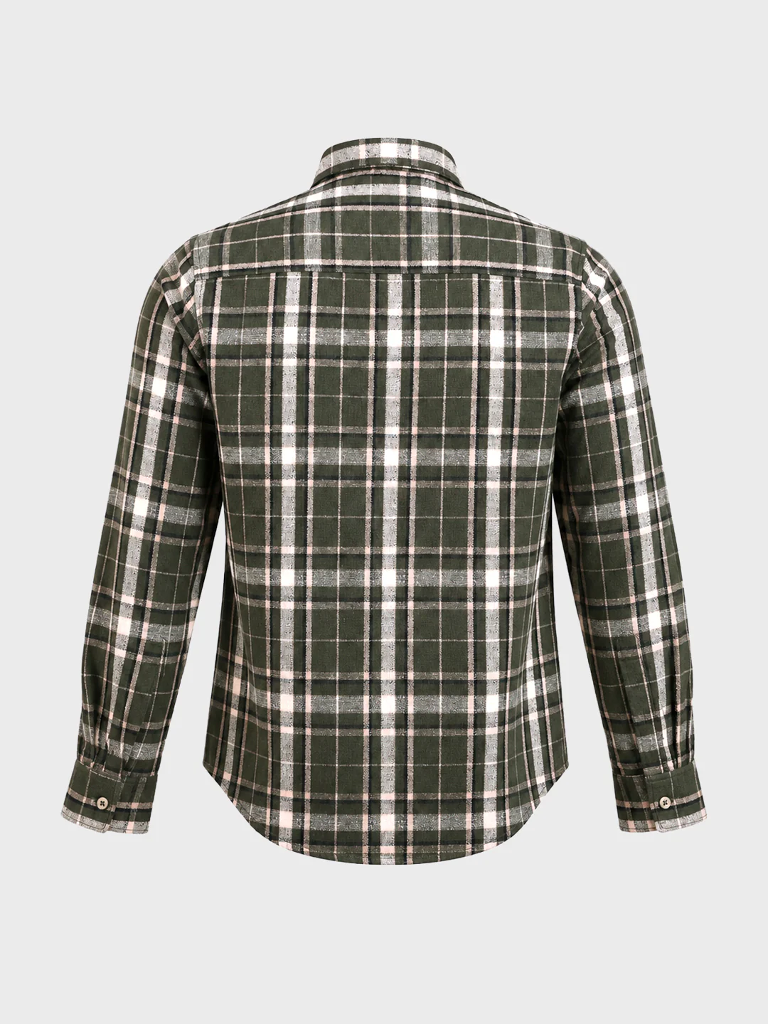 Men's Green Slim Fit Checkered Casual Shirt - Image 7