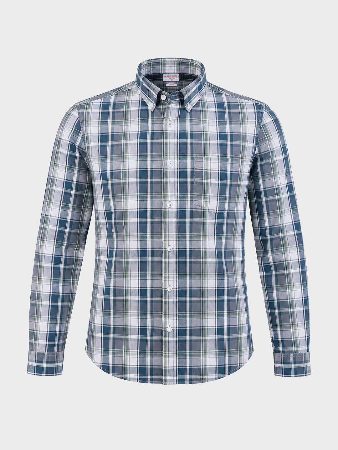 Men's Green Slim Fit Checkered Casual Shirt - Image 6